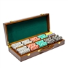 500 Ben Franklin Poker Chip Set with Walnut Case