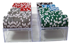 200 Black Diamond Poker Chip Set with Acrylic Tray