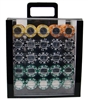 1,000 Coin Inlay Poker Chip Set with Acrylic Carrying Case