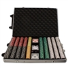 1,000 Coin Inlay Poker Chip Set with Rolling Case 