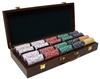 500 Coin Inlay Poker Chip Set with Walnut Case