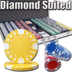 1,000 Diamond Suited Poker with Aluminum Case