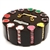 300 Diamond Suited Poker Chip Set with Wooden Carousel