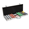 500 Diamond Suited Poker Chip Set with Aluminum Case