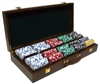 500 Diamond Suited Poker Chip Set with Walnut Case