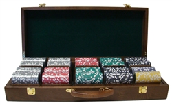 500 Eclipse Poker Chip Set with Walnut Case