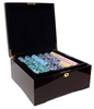 750 Eclipse Poker Chip Set with Mahogany Case