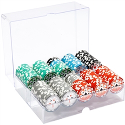 200 Hi Roller Poker Chip Set with Acrylic Tray