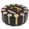 300 Hi Roller Poker Chip Set with Wooden Carousel