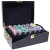 500 Hi Roller Poker Chip Set with Black Mahogany Case