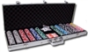 600 Hi Roller Poker Chip Set with Aluminum Case