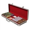 500 King's Casino Poker Chip Set with Black Aluminum Case