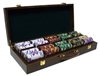 500 King's Casino Poker Chip Set with Walnut Case