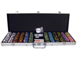 600 King's Casino Poker Chip Set with Aluminum Case