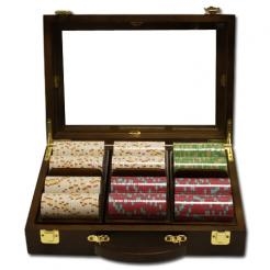 300 Milano Poker Chip Set with Walnut Case