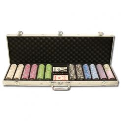 600 Milano Poker Chip Set with Aluminum Case