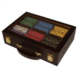 300 Chip Nevada Jack Poker Chip Set with Walnut Case