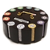 300 Scroll Poker Chip Set with Wooden Carousel