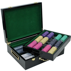 500 Scroll Poker Chip Set with Hi Gloss Case