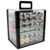 1,000 Tournament Pro Poker Chip Set with Acrylic Carrying Case