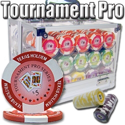 600 Tournament Pro Poker Chip Set with Acrylic Carrying Case