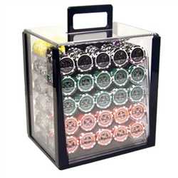 1,000 Ultimate Poker Chip Set with Acrylic Carrying Case