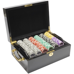 500 Ultimate Poker Chip Set with Black Mahogany Case
