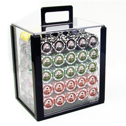 1,000 Yin Yang Poker Chip Set with Acrylic Carrying Case 