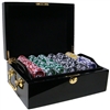 500 Yin Yang Poker Chip Set with Black Mahogany Case