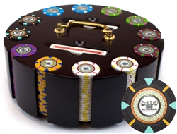 300 'The Mint' Poker Chip Set with Wooden Carousel