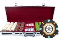500 'The Mint' Poker Chip Set with Black Aluminum Case