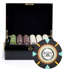 500 'The Mint' Poker Chip Set with Black Mahogany Case