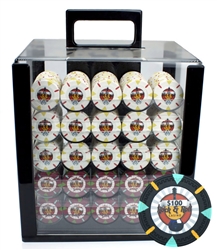 1,000 'Rock & Roll' Poker Chip Set with Acrylic Carrying Case