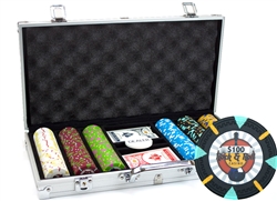 300 'Rock & Roll' Poker Chip Set with Aluminum Case
