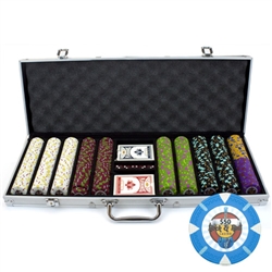 500 'Rock & Roll' Poker Chip Set with Aluminum Case