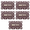 5 Denominated Poker Plaques Brown BOUNTY