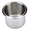 Small, Standard Stainless Steel Drop In Cup Holder