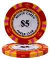 $5 Monte Carlo Poker Chips - $5