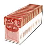 12 Decks of Red Pinochle Regular Indexed Playing Cards