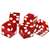 5 Red 19mm Grade A Precision Dice with Matching Serial Numbers