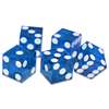 5 Blue 19mm Grade A Precision Dice with Matching Serial Numbers