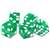 5 Green 19mm Grade A Precision Dice with Matching Serial Numbers