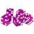 5 Violet 19mm Grade A Precision Dice with Matching Serial Numbers