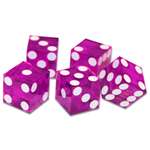 5 Violet 19mm Grade A Precision Dice with Matching Serial Numbers