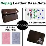 Copag 4 Color Poker with Leather Case