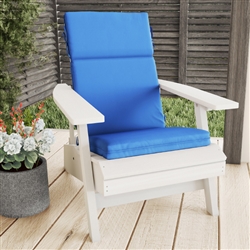 High-Back Patio Chair Cushion  - Blue