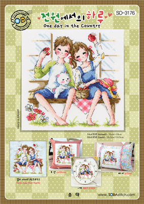 SO-3176 One day in the Country Cross Stitch Chart