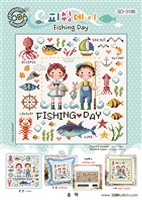 SO-3186 Fishing Day Cross Stitch Chart