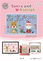 SO-3216 Santa and Rudolph Cross Stitch Chart