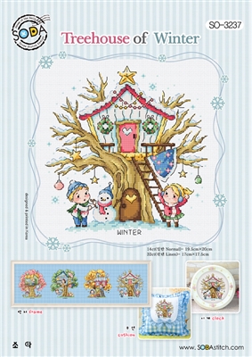 SO-3237 Treehouse of Winter Cross Stitch Chart